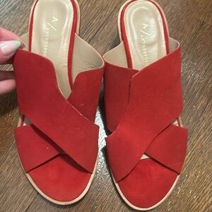 Red Anthropology Heels